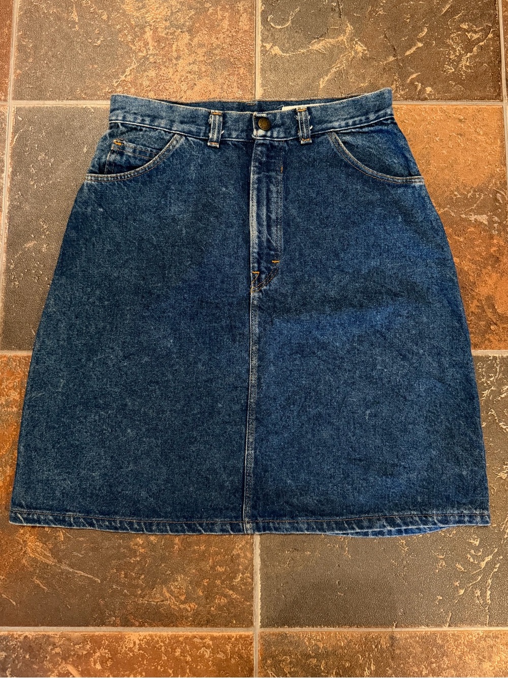 Vintage 80’s ‘Smacs’ Highwaisted Denim Skirt Size Small